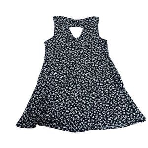 NWOT Fortune + Ivy Women's XL Black Floral Sleeveless Knee Length Dress